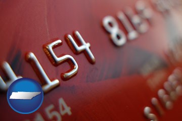 a credit card macro photo - with Tennessee icon